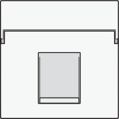 Niko RJ45 Single Port White Central Plate - 154-65100