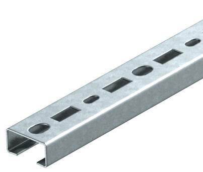 Perforated C-Profile Rail 200x35x18mm Steel - 1104268 [2 Pieces]