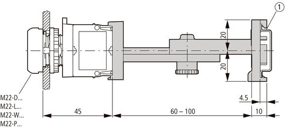 Eaton M22-TC Telescopic Mounting Clip - 216398