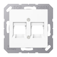 Jung AS500 Dual RJ45 Cover Plate Alpine White - A569-2NITTWW
