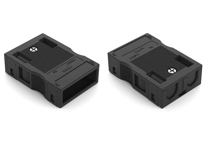 Wago 3-Pole Strain Relief Housing For Dual Cables Black - 770-503/023-000 [50 Pieces]