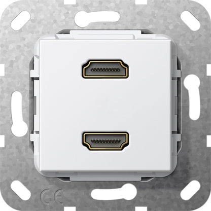 Gira Dual HDMI Breakout Cable Base Element White - 567203