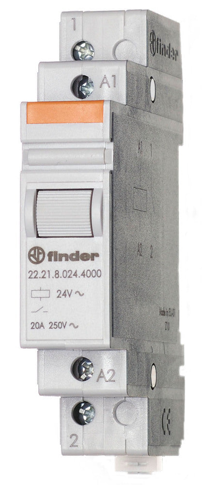 Finder Industrial Relay 20A 24VDC Single Contact - 22.21.9.024.4000