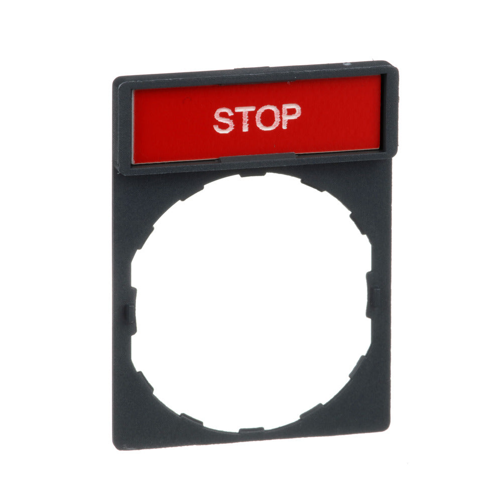 Schneider Electric Harmony ZBY2304 Stop Label Holder 22mm - ZBY2304 [5 Pieces]