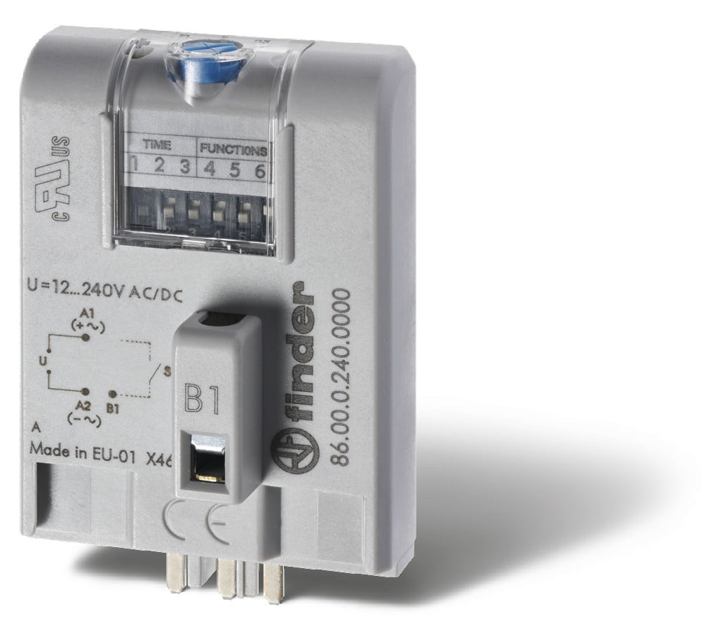 Finder 86 Series Multi-Function Timer Module 12-240V AC/DC - 86.00.0.240.0000