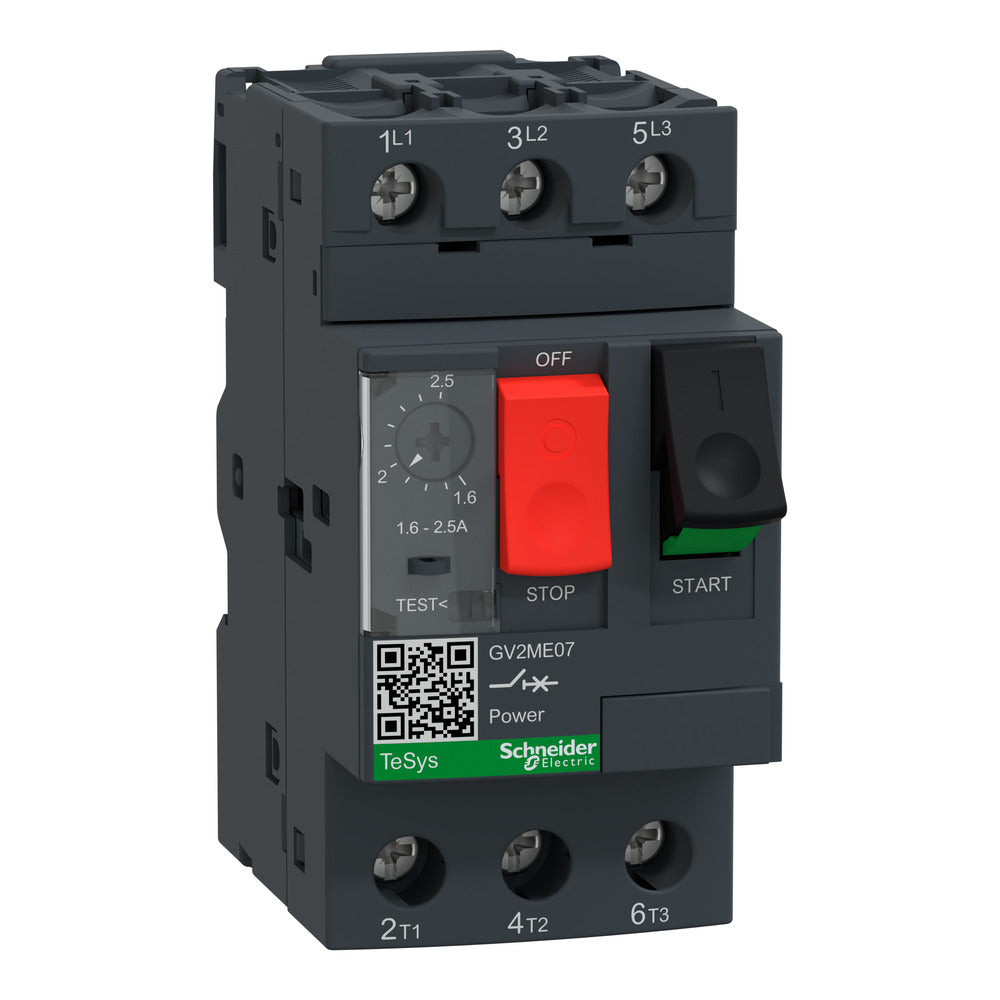 TeSys GV2ME Motor Circuit Breaker 1.6-2.5A - GV2ME07