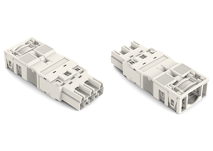 WAGO 3-Pole White Connector With Strain Relief Housing - 770-133 [2 Pieces]