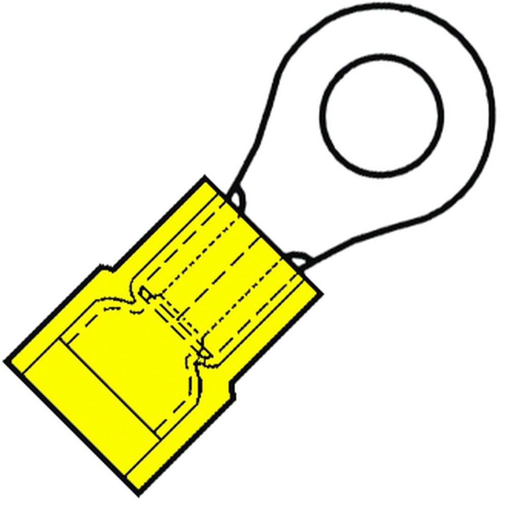 M8 Insulated Ring Terminal 4.0-6.0mm² Nylon - 156490 [100 Pieces]