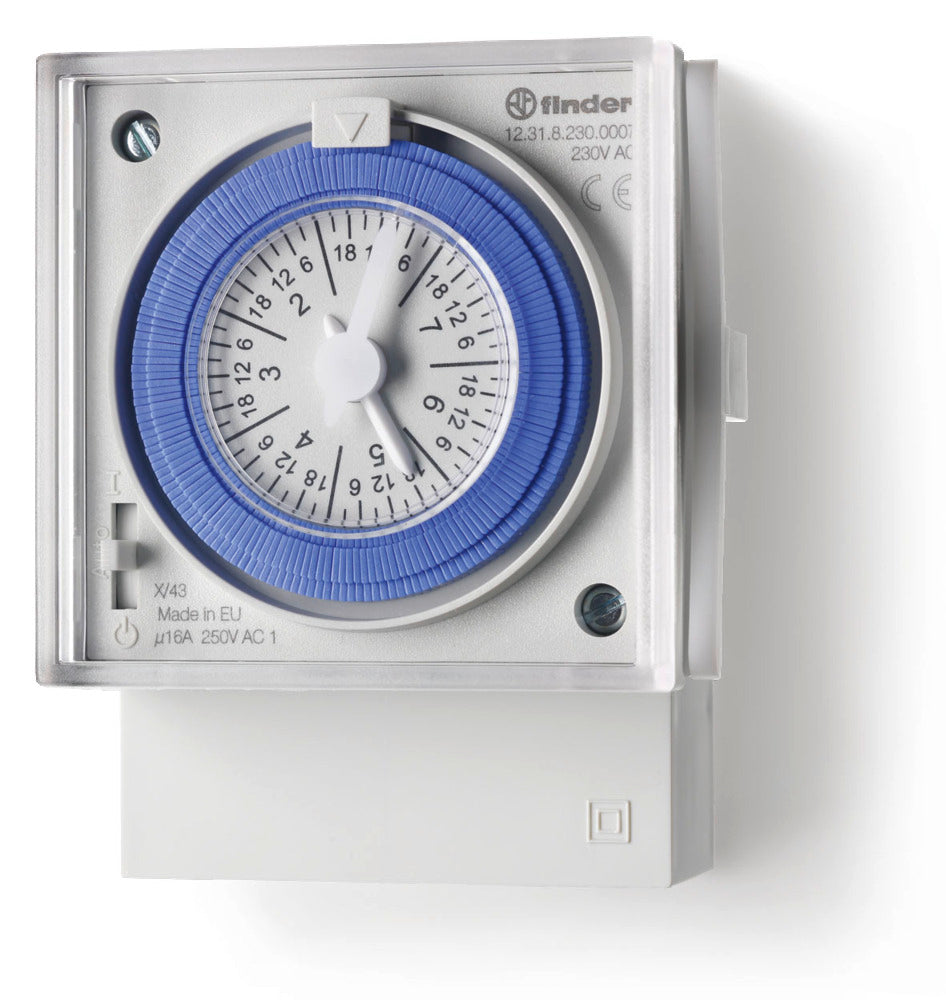 Finder 72mm Weekly Timer Switch 16A 230VAC - 12.31.8.230.0007