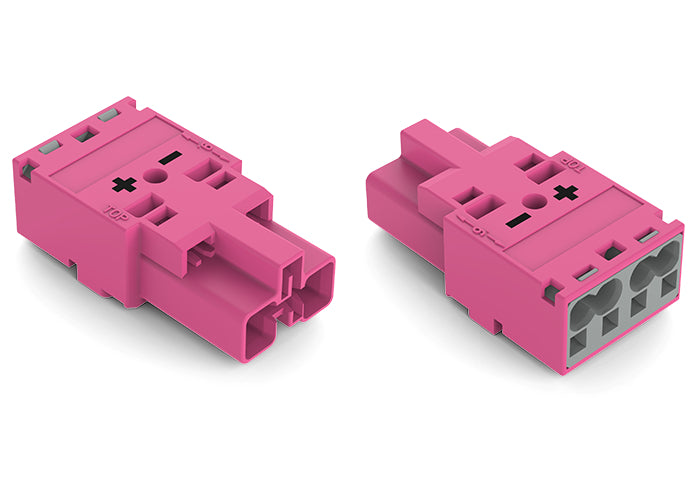 Wago 2-Pole Male Connector 4.00mm Pink - 770-292/082-000 [100 Pieces]