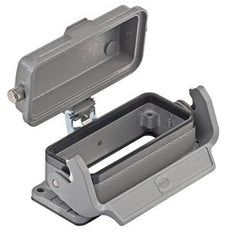 Han 16B Single Lever Metal Bulkhead Housing - 09300160318