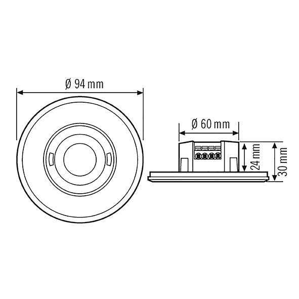KNX Ceiling Presence Detector 360 Flat White - EP10451706