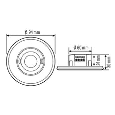KNX Ceiling Presence Detector 360 Flat White - EP10451706