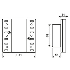 eNet Wireless Wall Transmitter LS Series Single Channel - FMLS5001M