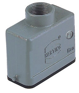 Han 10A Hood Top Entry Aluminum M20 Connector Housing - 19200101440