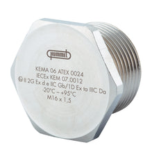 Hummel M20x1.5 Nickel Brass Ex-d Blind Plug - 1875200050