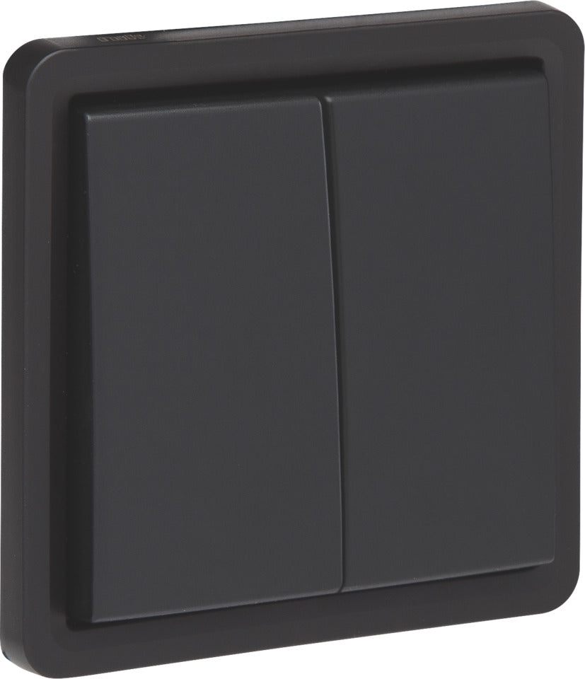 Niko Hydro IP55 Double Two Way Switch Black - 761-32600