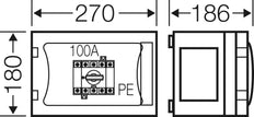 Hensel Enystar FP 5104 Switch Cabinet 100A 4P IP65 - FP 5104