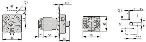 Eaton T0 20A 3-Pole Emergency Stop Main Switch - 081588