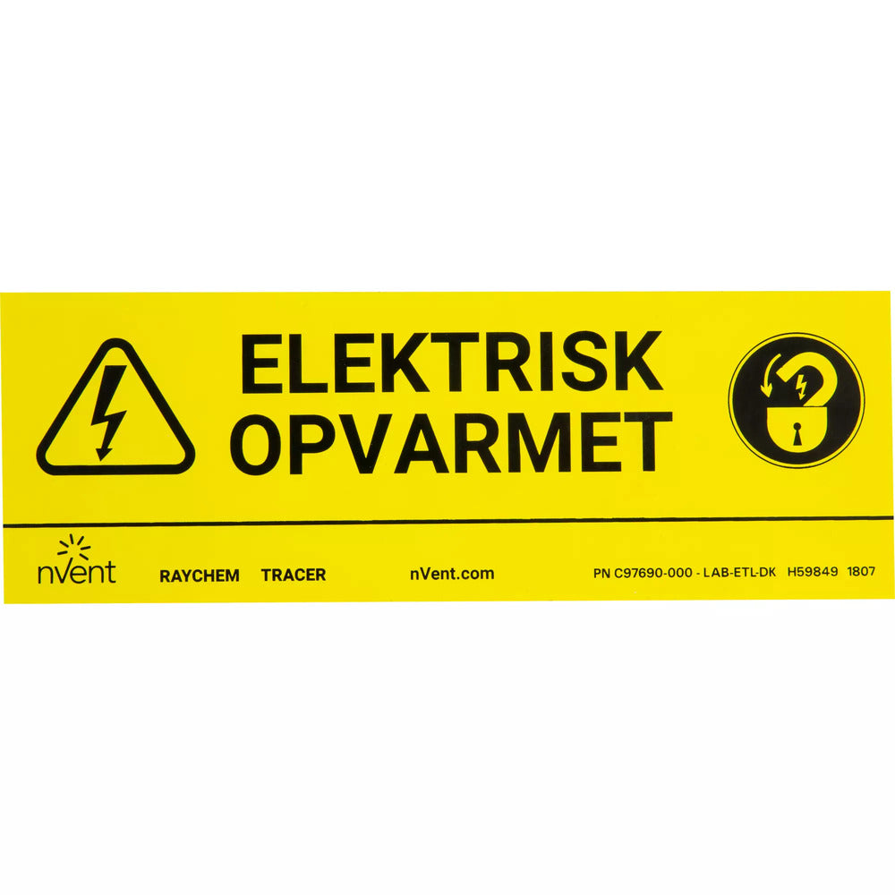 Electric Surface Heating Warning Label - 938947-000 [5 Pieces]