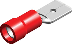 Red Insulated Spade Connector 0.5-1.5mm² - CE120104 [100 Pieces]