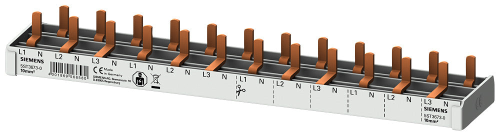Siemens 10mm² Compact Pin Busbar 3P/N 12x SENTRON 5ST3 - 5ST36730
