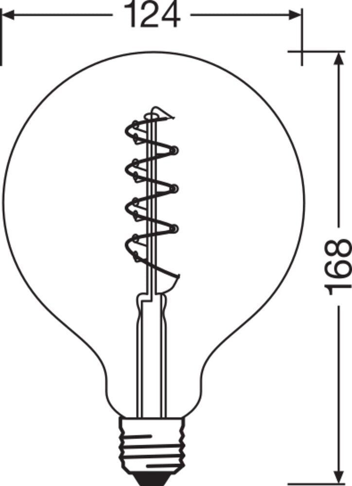 OSRAM Vintage 1906 LED Globe E27 4W Dimmable Gold - 4058075270008