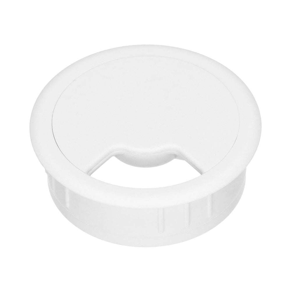 60mm White Desk Cable Grommet - 49.80.021 [2 Pieces]