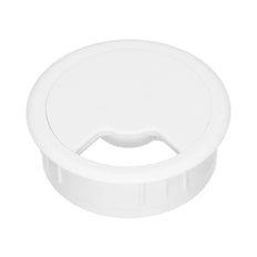 60mm White Desk Cable Grommet - 49.80.021 [2 Pieces]