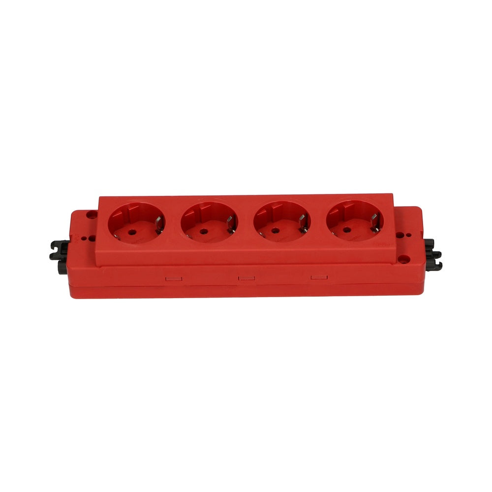 4-Socket Power Block 230V With GST Connection Red - 79.55.009