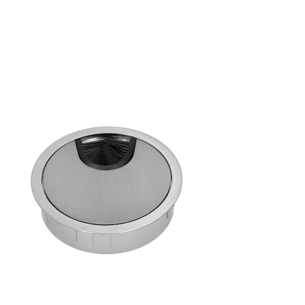 Metal Desk Cable Grommet 80mm Stainless Steel Finish - 49.80.016