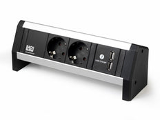 Bachmann Desk Power Strip 2 AC + 2 USB With Clamp Mount - 55.40.244