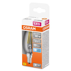OSRAM LED E14 4W 4000K Classic Candle Bulb - 4058075437142 [2 Pieces]