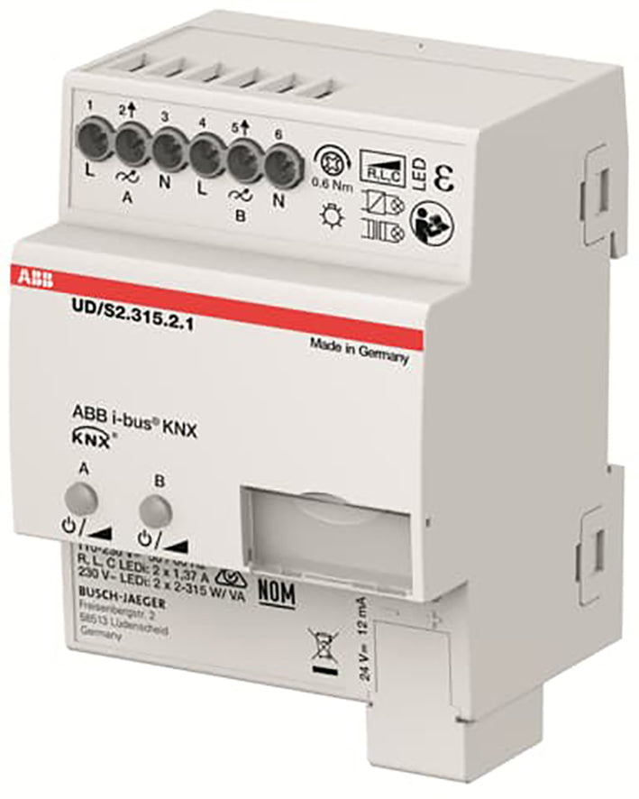ABB KNX Universal LED Dimmer 2 Channel 315W - 2CKA006197A0053