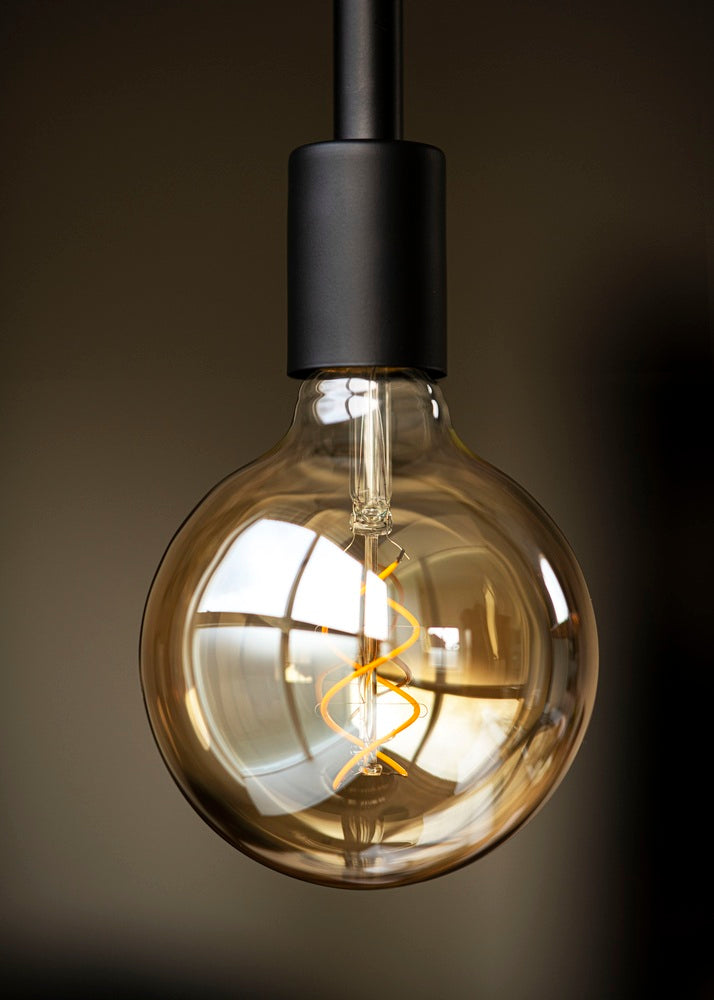 Bailey Spiraled Basic G95 LED Filament Globe Lamp E27 4W Gold - 144338