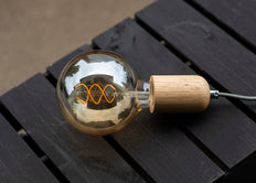 Bailey Spiraled Basic G95 LED Filament Globe Lamp E27 4W Gold - 144338