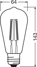 LEDVANCE Smart+ WiFi Edison Filament LED Bulb E27 5.5W - 4058075528277