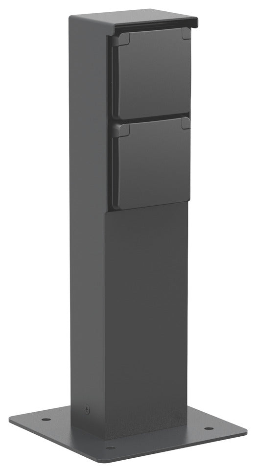 Niko Hydro Outdoor Double Socket Garden Post IP55 Black - 761-36925