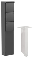 Outdoor IP55 Triple Socket Garden Post With Ground Spike - 761-36835
