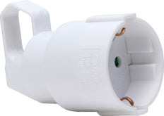 Grounded Side Entry Power Socket With Pull Ring 16A White - 183213008 [10 Pieces]