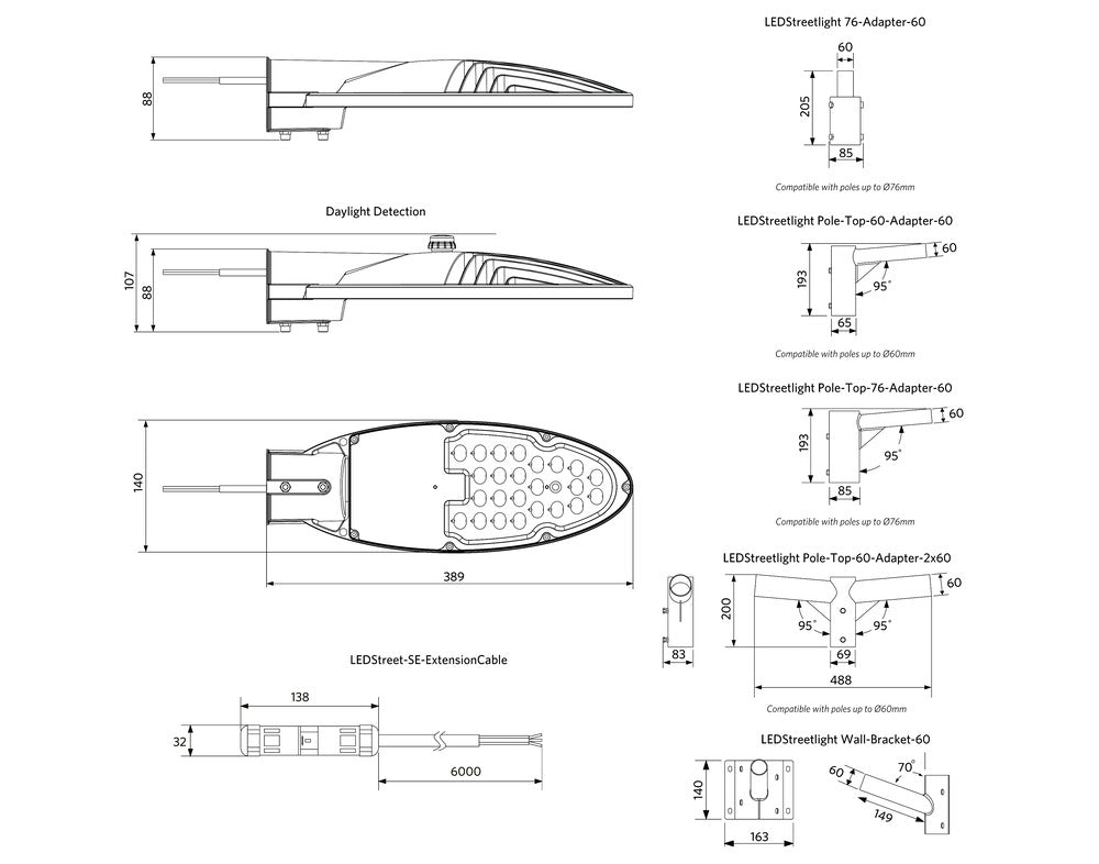 OPPLE LED Streetlight E2 40W 3000K Professional - 705000021100