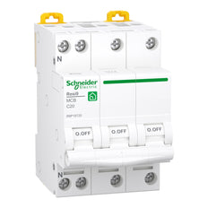 Schneider Electric Resi9 3P+N 20A Circuit Breaker 6kA - R9P19720