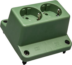 ABB 3640 Dual Schuko Socket Cover Green Recycled - 1SPA007130F9250