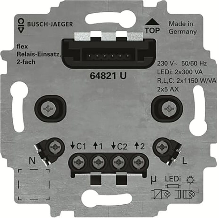 ABB Busch 2 Channel Relay Base FlexTronics - 2CKA006800A3044