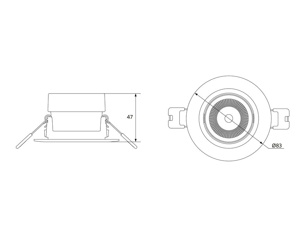 OPPLE LED Chiara 6W Recessed Adjustable Spotlight 3000K - 541003414300