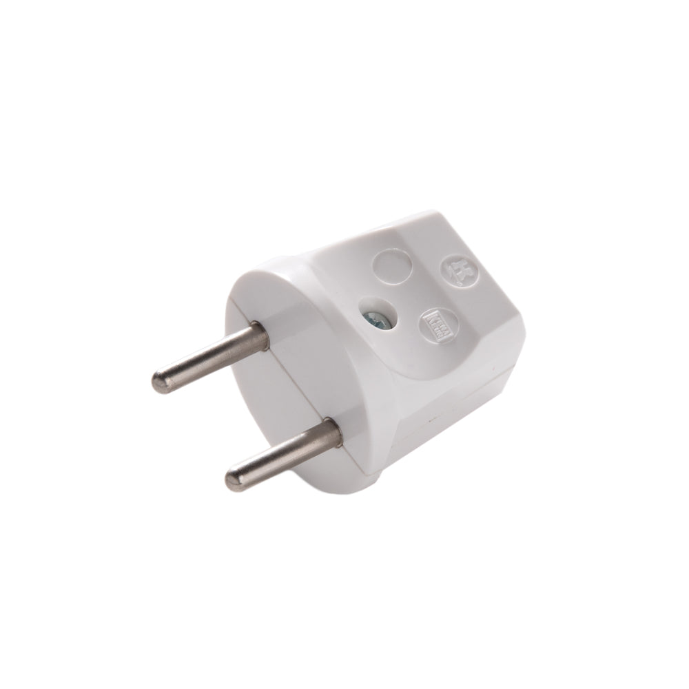 MK 6A Ungrounded Plug Type C White Duroplast - 612/KWS [10 Pieces]