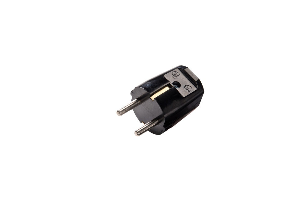 MK Professional Earthed Plug Black Duroplast - 614/SW [10 Pieces]