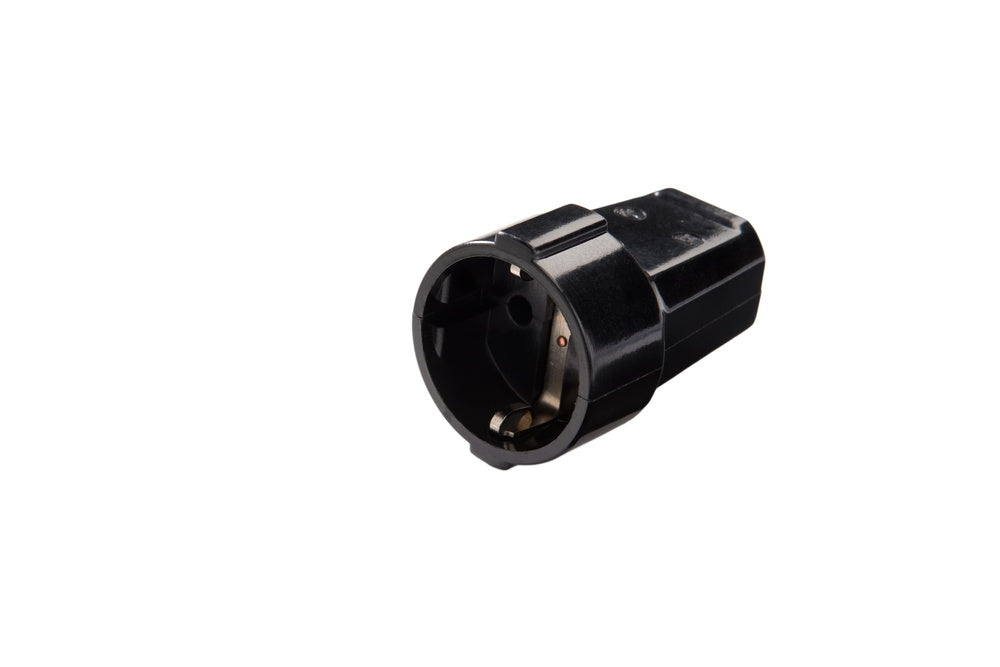 MK Professional Duroplast Coupling Socket With Ground Black - 634/SW [5 Pieces]