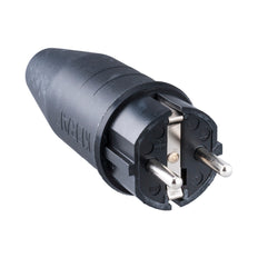 Heavy Duty Rubber Power Plug 16A 250V With Ground Pin - 104458 [2 Pieces]