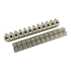 Tekox 12-Pole Terminal Strip 2.5mm² With Wire Protector - CH PH0725P12N [2 Pieces]